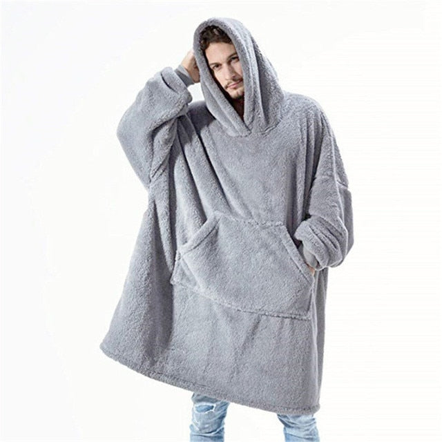 Oversized Blanket Hoodie With Pockets